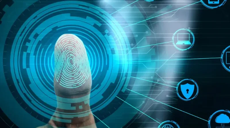 Ilustrasi mesin absensi fingerprint di kantor UKM